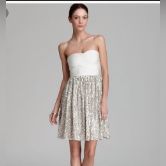 Erin erin fetherston Antoinette Dress Sequined Fit and Flare Dress Size Small - Picture 7 of 7